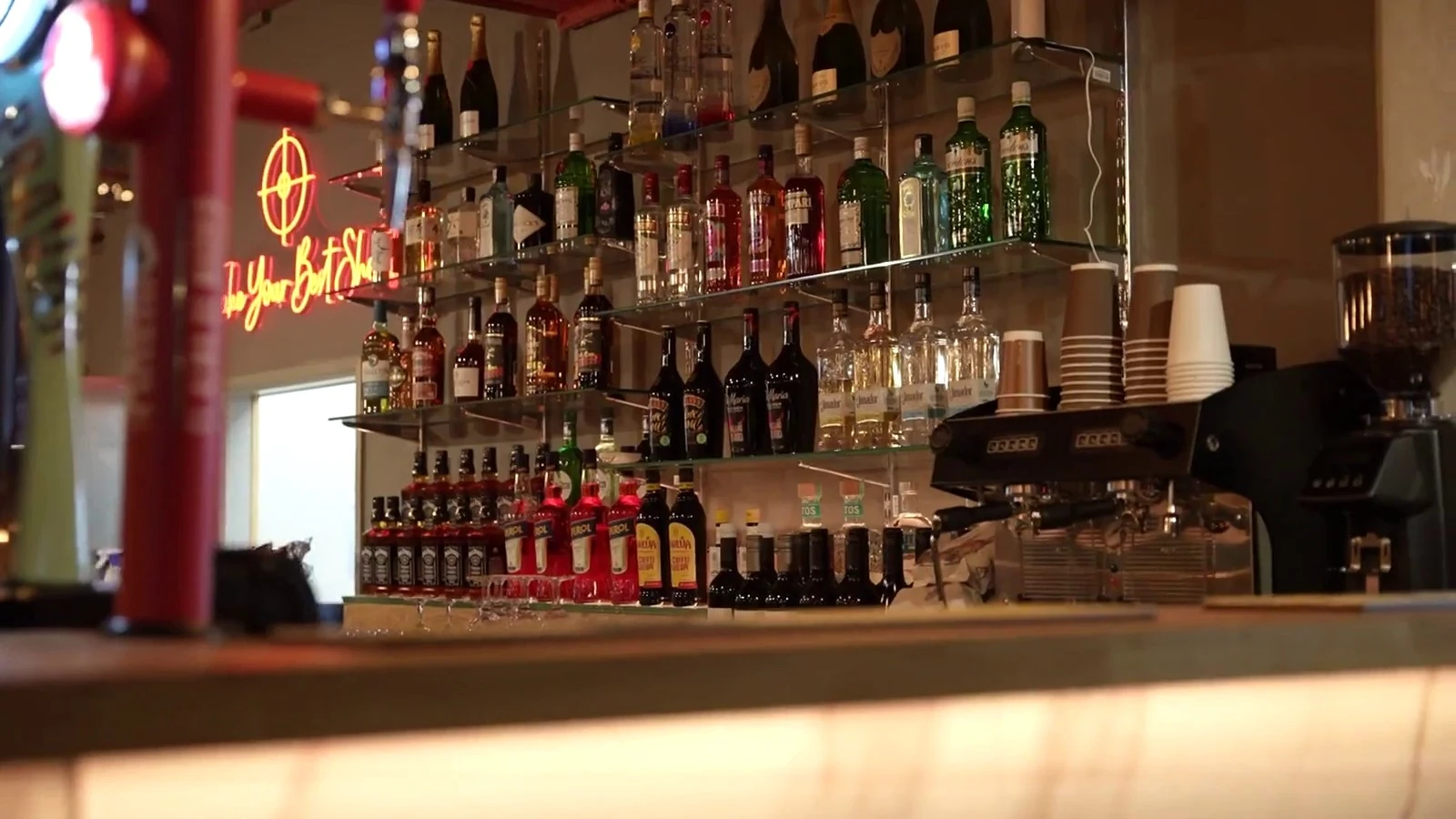 Another view of the bar at Aldgate