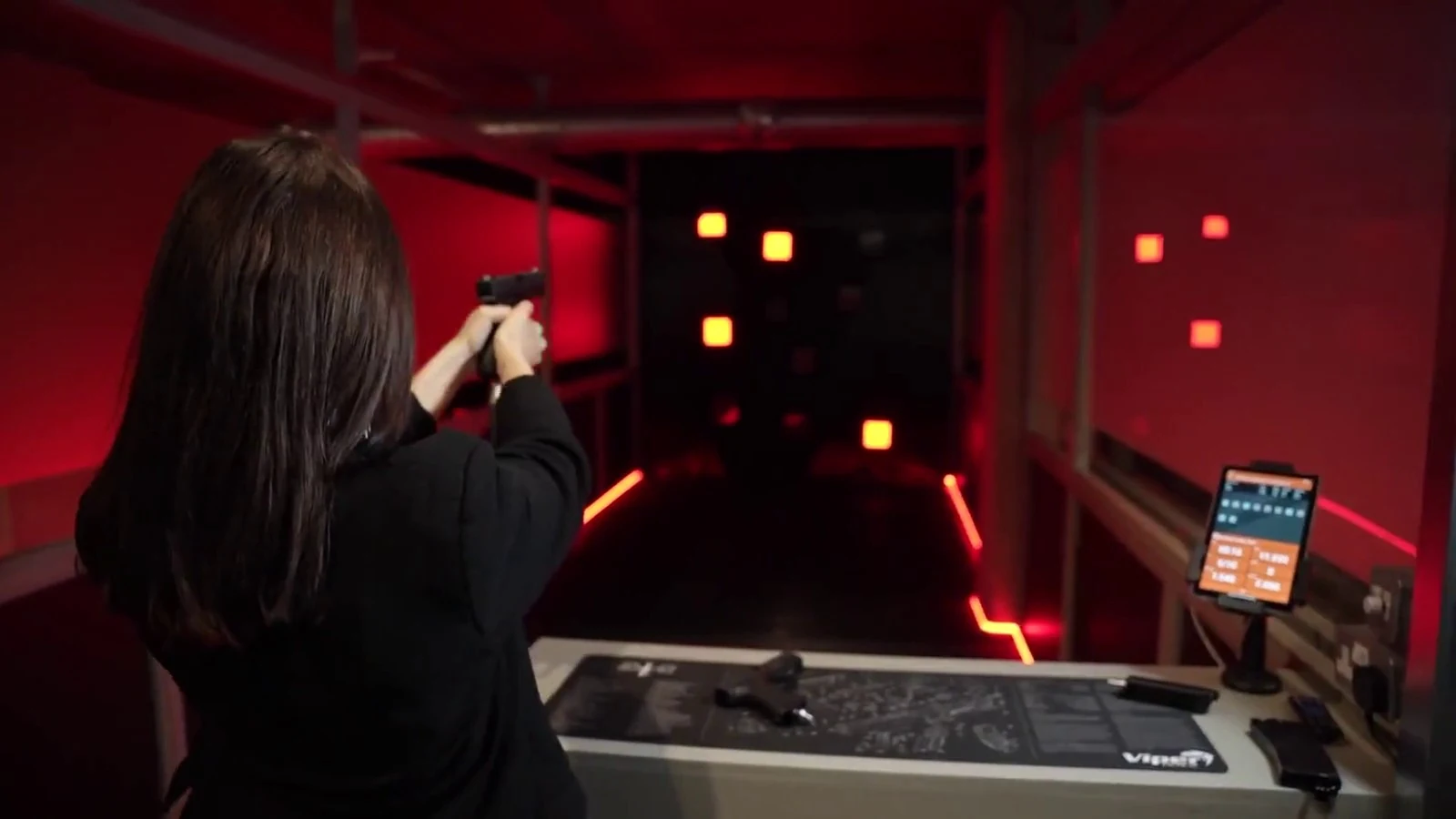 Airsoft pistol target practice at Aldgate