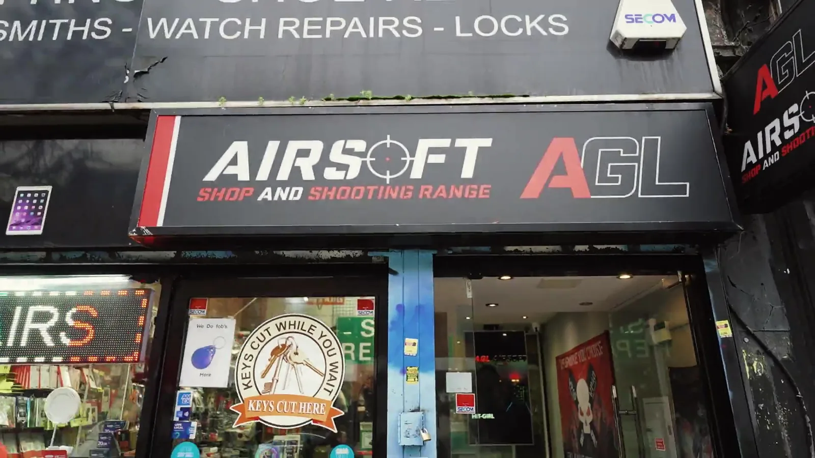 AGL Airsoft storefront on Camden High Street