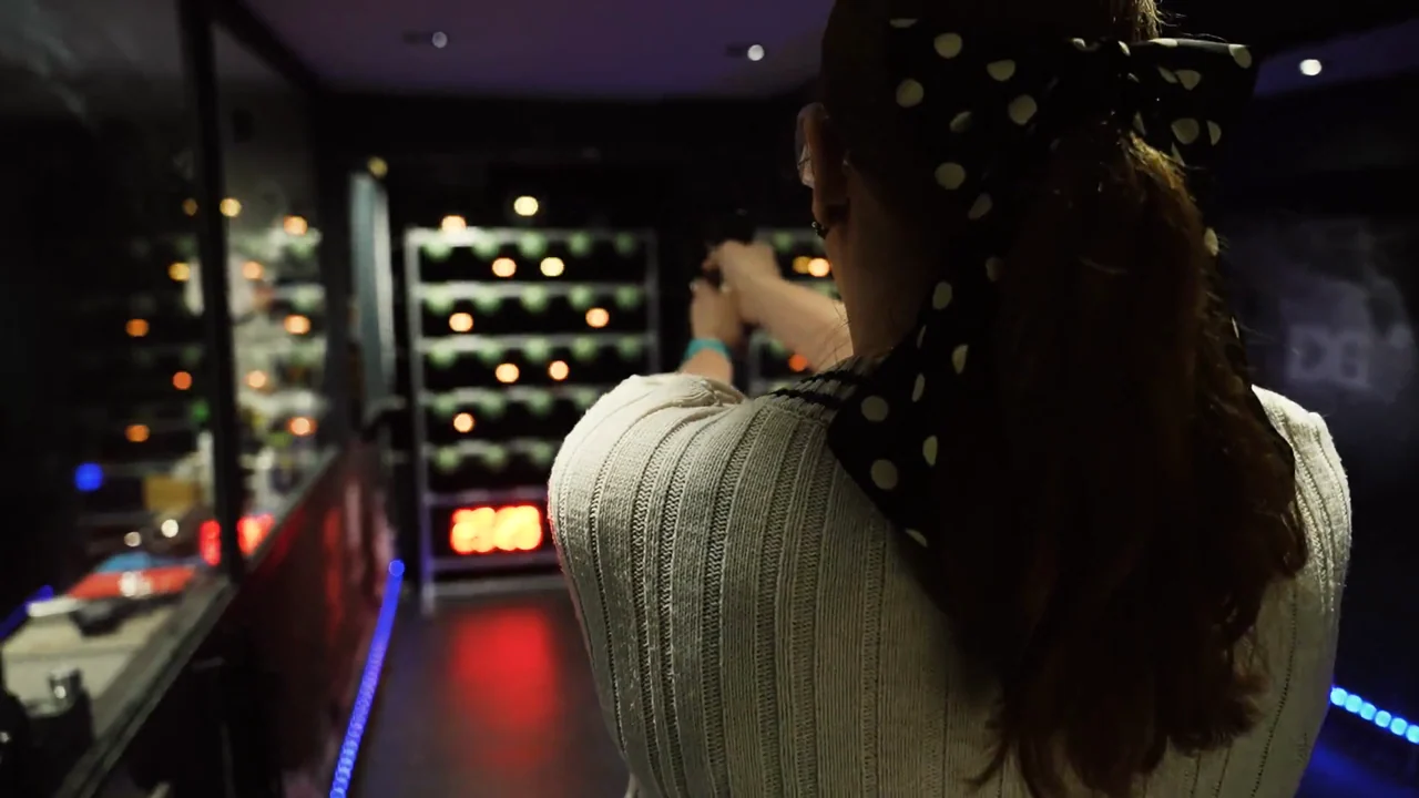 A guest working through target practice at Camden